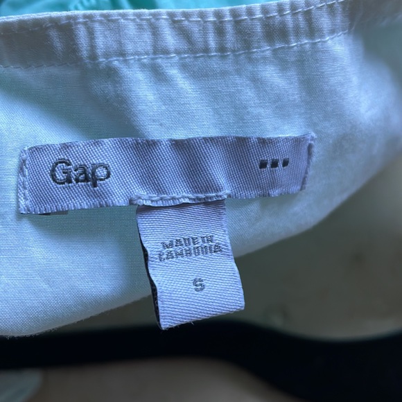 Sleeveless Tricolor White Light Dark Teal Turquoise Gap Shirt Size S SM Small - Picture 6 of 6